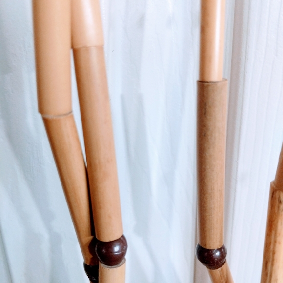 Vintage 70's Bamboo Wood Curtain Door Tiki  Bar Decor 35” x 70” Boho Hippie Hips - Picture 6 of 17